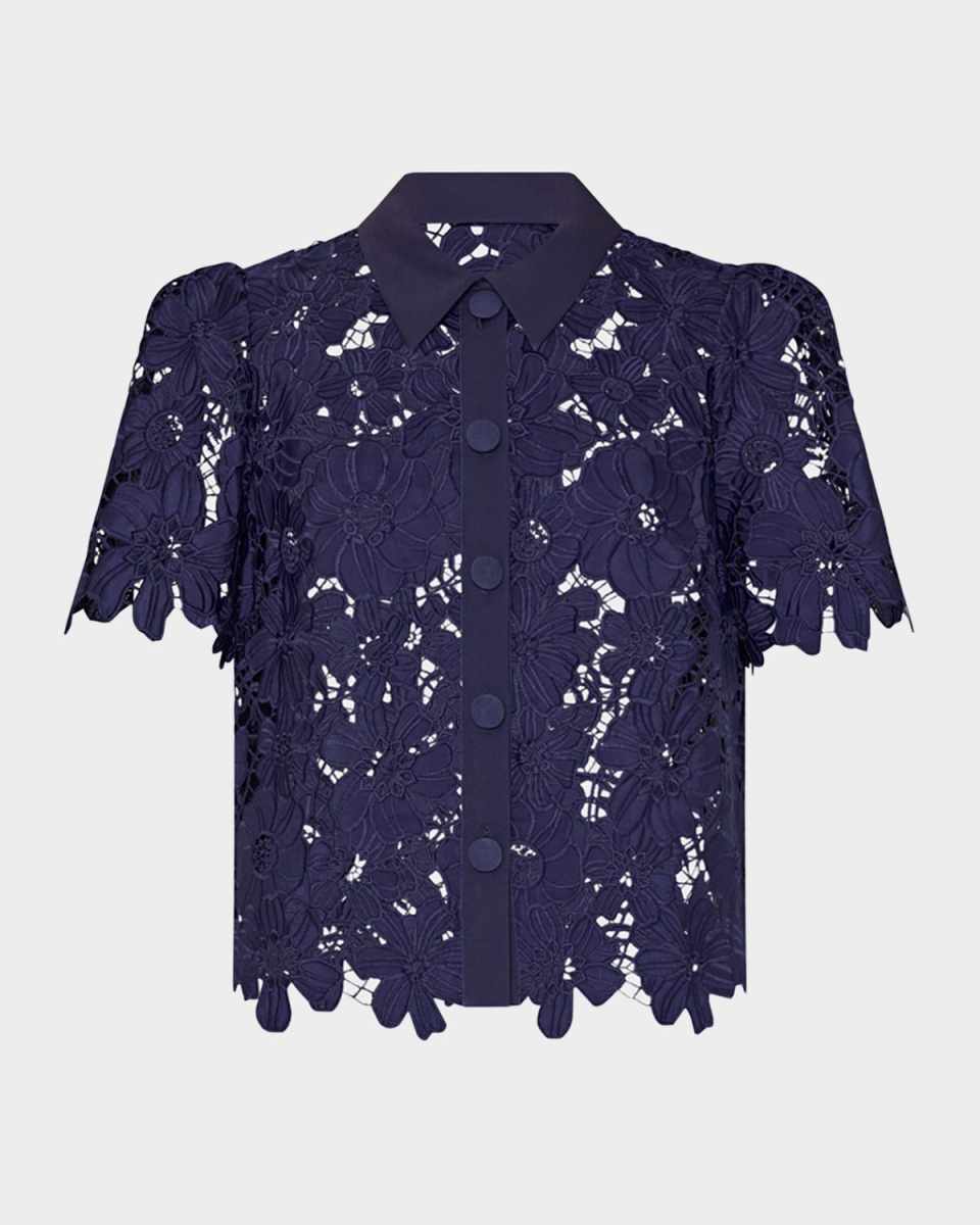 Addison Roja Boxy Floral Lace Top